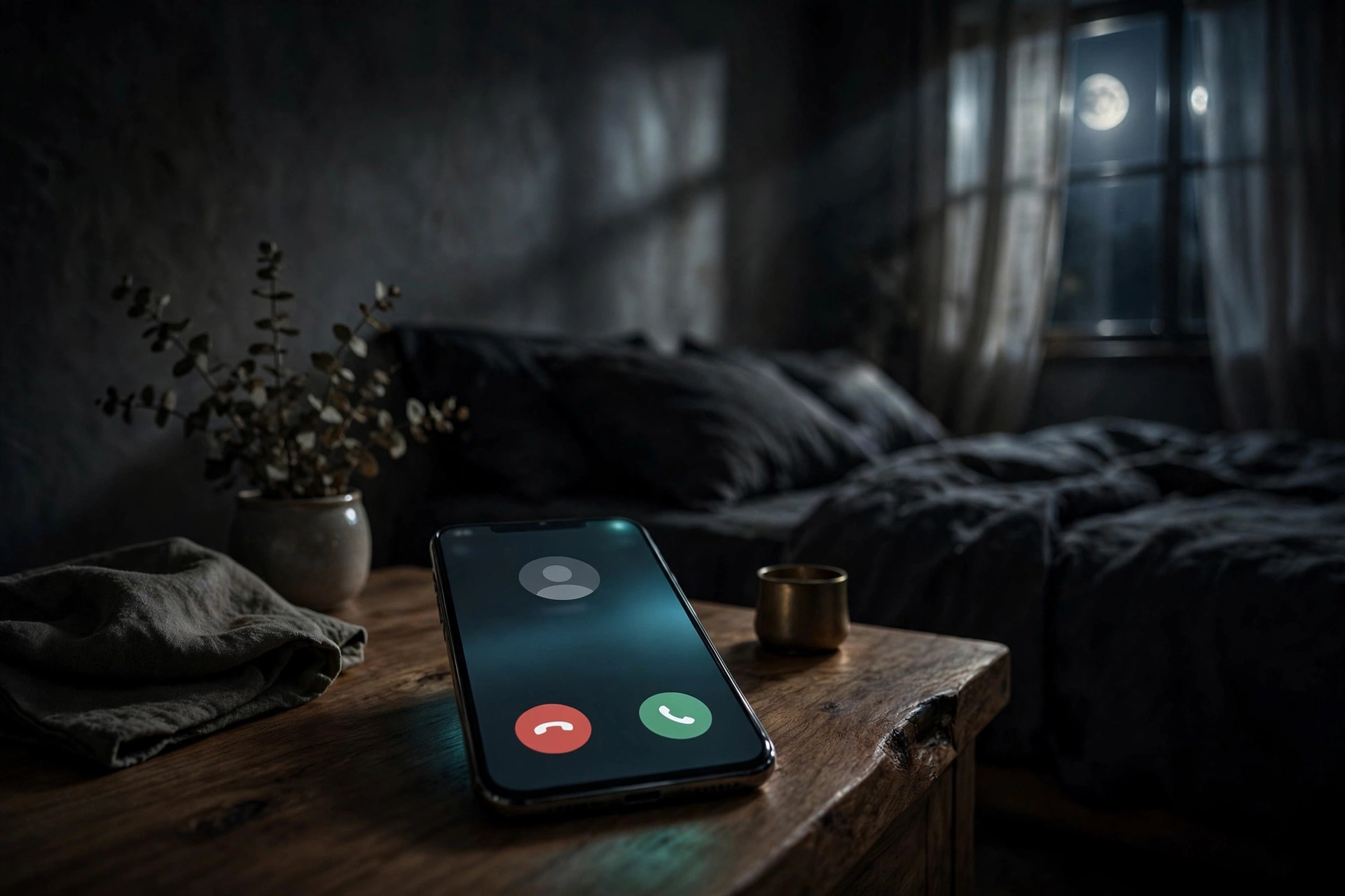 Souri décroche un appel la nuit